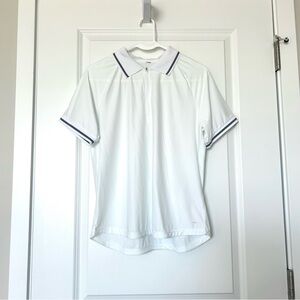 Mondetta Women’s Active 1/4 Zip Mesh Polo Shirt White